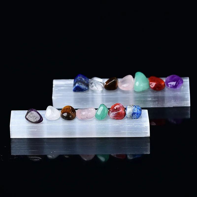 Natural Seven Crude Selenium Chakra Mineral Rod Irregular Wands Crystal Healing Point Specimen Shapes Crafted Stone Decor Home |