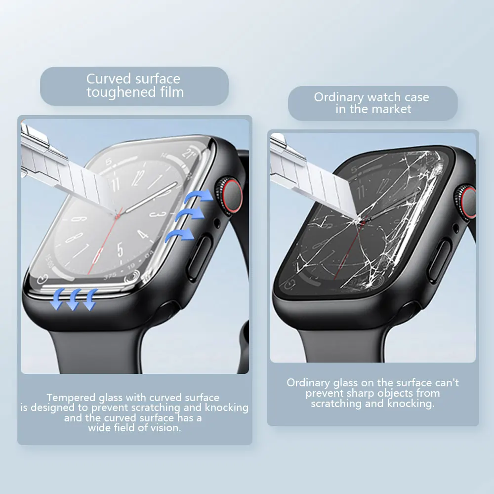 Водонепроницаемое покрытие из поликарбоната закаленное стекло для Apple Watch