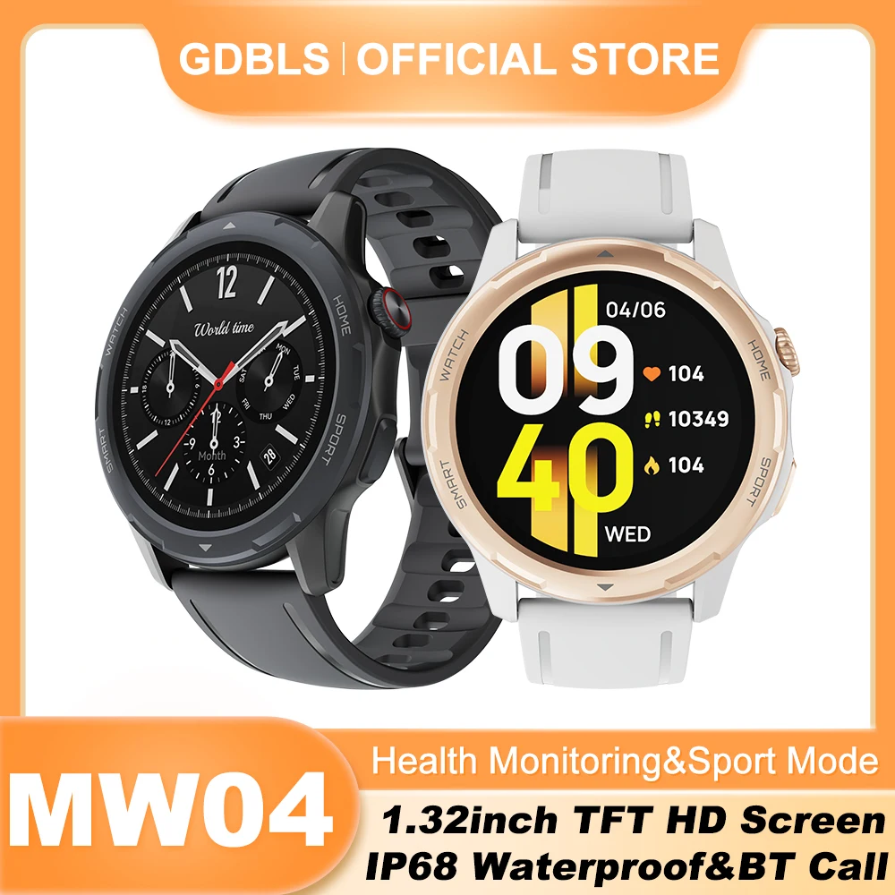 Смарт-часы GDBLS MW04 с пульсометром и монитором кислорода в крови