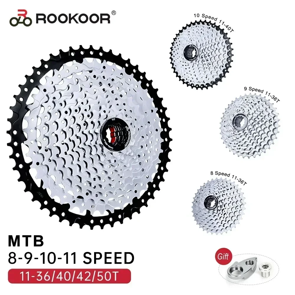 ROOKOOR 8 9 10 11 скоростей 11-36T 40T 42T 50T кассета для горного велосипеда звездочка маховика