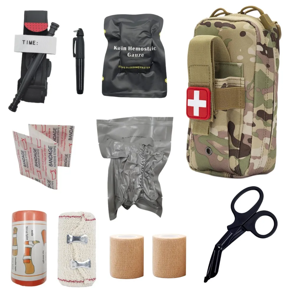 

Tactical First Aid Kit EDC First Aid Kit Molle IFAK Kit EMT Medical Kit Survival Military Tourniquet Bandage Israel Bandage