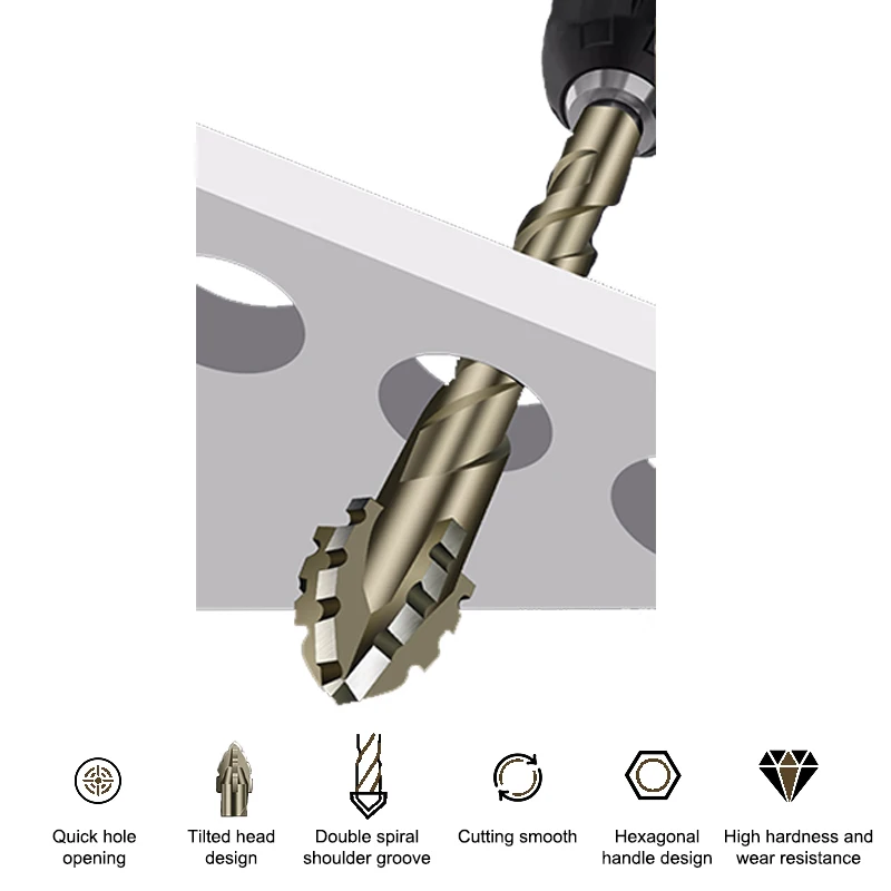 Эксцентриковая дрель с четырьмя канавками пробивная стеклянная плитка каменная
