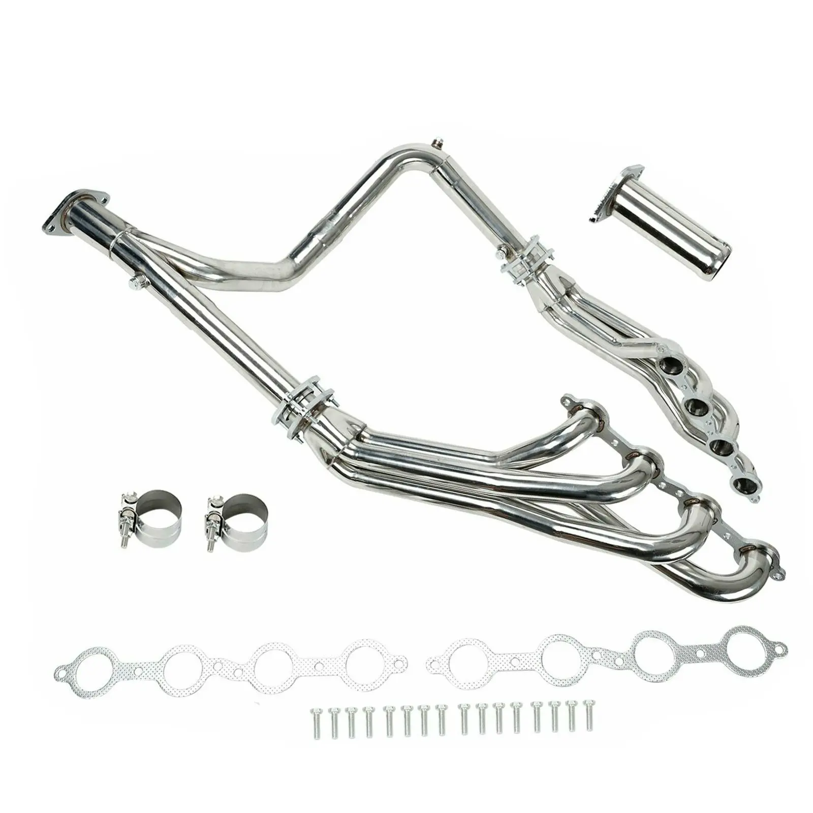 

USA In Stock For Chevy GMC 07-14 4.8L 5.3L 6.0L Long Tube Stainless Steel Headers w/ Y Pipe