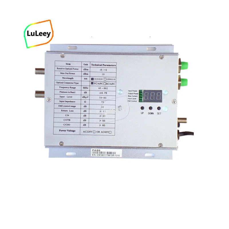 1310/1550nm Cable Digital TV Fiber Optic Transmitter CATV HD