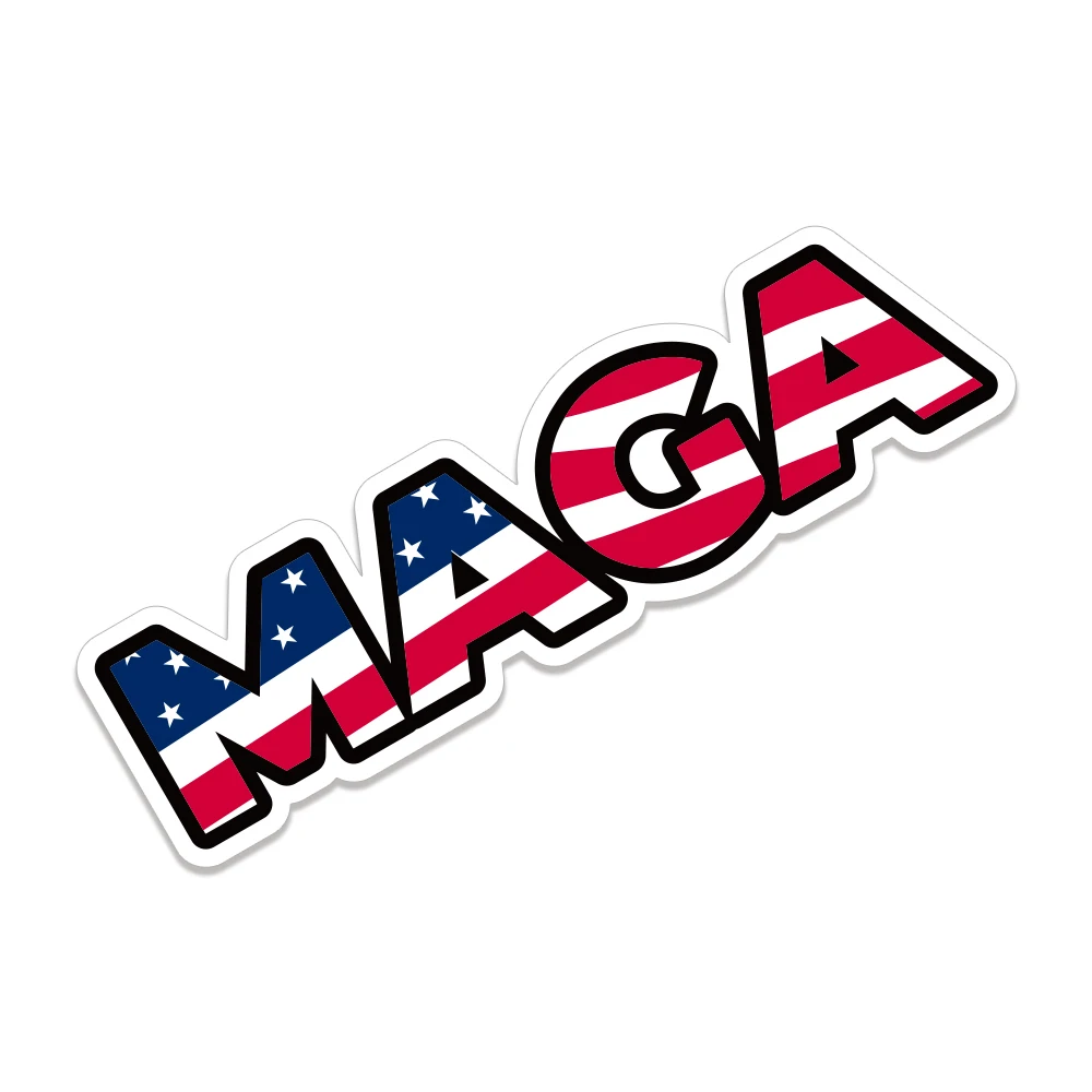 

15x4,2 см MAGA Флаг США Trump Make American Great Again Автомобильная наклейка на окно, стену ноутбука, сделай сам, ПВХ, виниловая декоративная наклейка, автоаксессуары