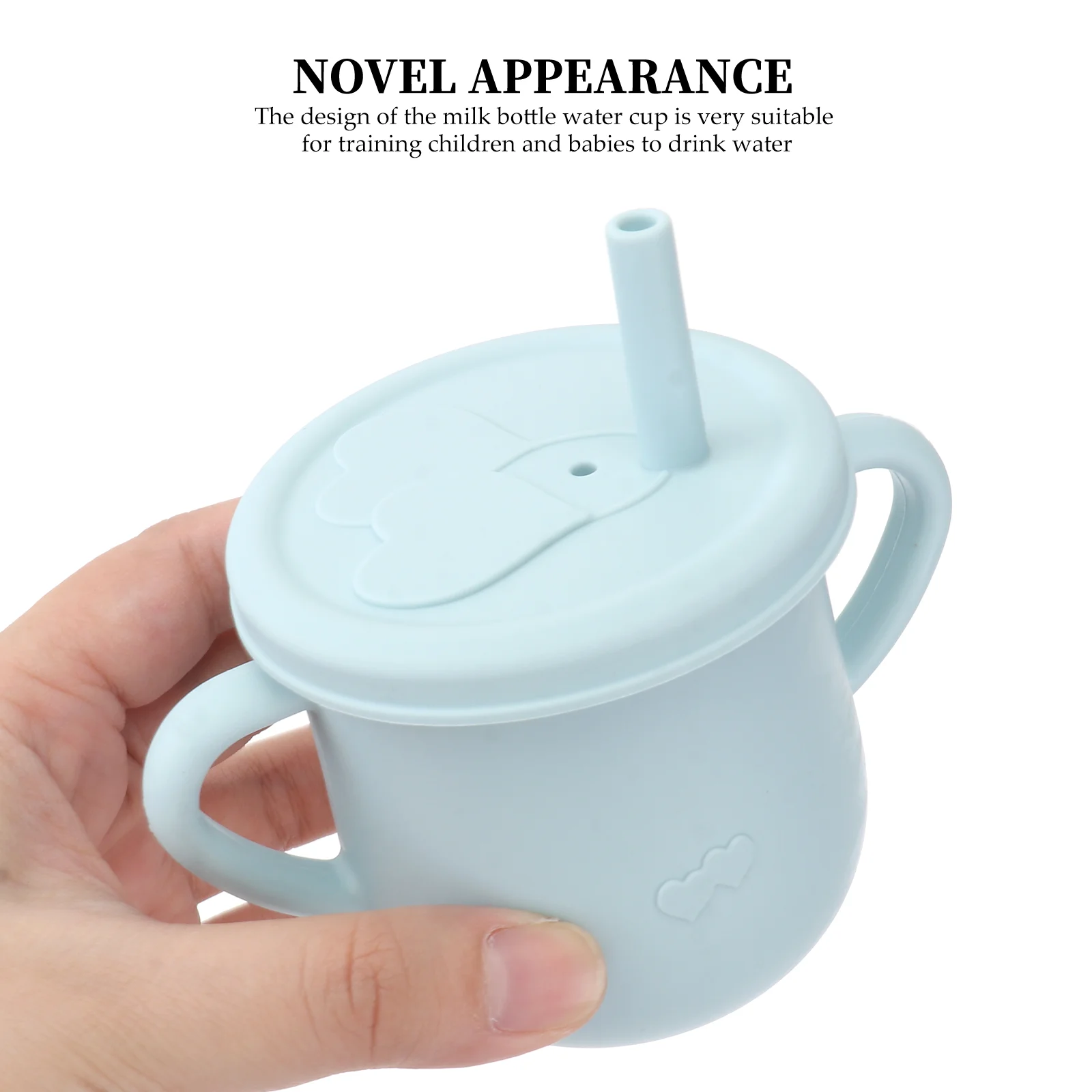 2 шт. силиконовые чашки с соломинкой для кормления детей ясельного возраста