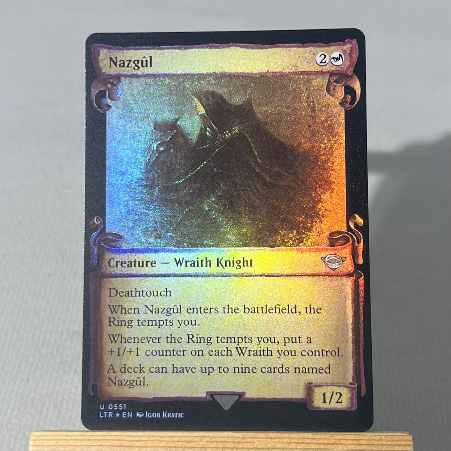 Фото SNC UNF IKO FOIL5-02 Tcg прокси магические карты Nazgûl Arid Mesa Scalding Tarn Windswept Heath Bloodstained Mire собирается №5