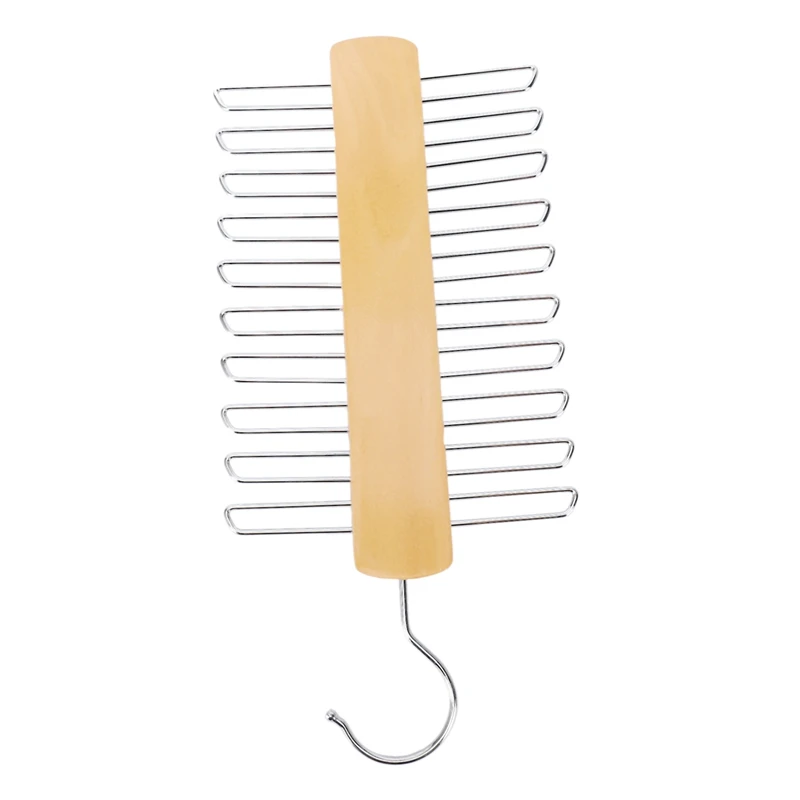 

Store 20 Bar Wooden Tie Hanger - Scarfs & Belt Rack Organiser