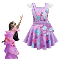 carnival princess dress for girls summer cosplay costume flying sleeve print kids dress children party birthday fancy vestidos