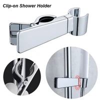 1pc clip on universal adjustable hand shower holder stable metal water sprayer stand clamps convenient bathroom accessories