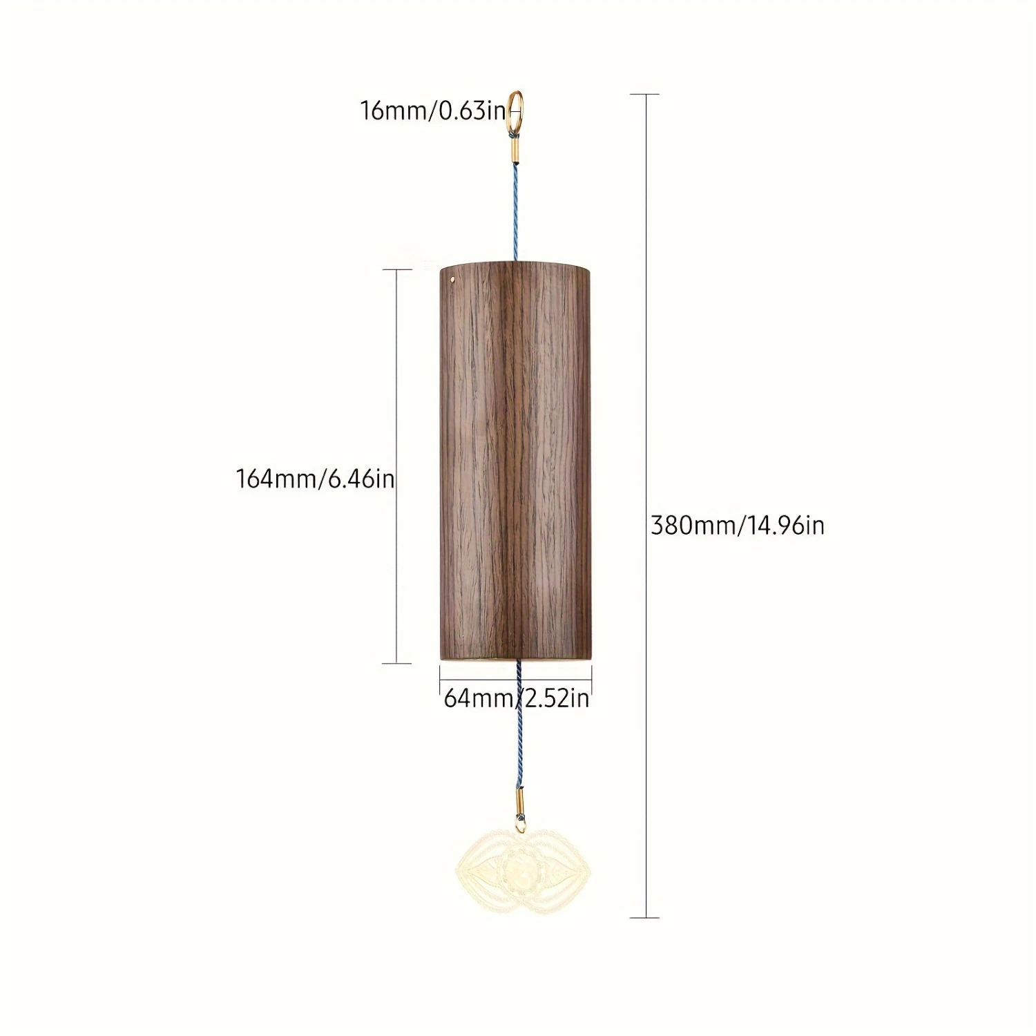 1PC Chord Wind Chime Singing Meditation Relaxation Handmade Bamboo |
