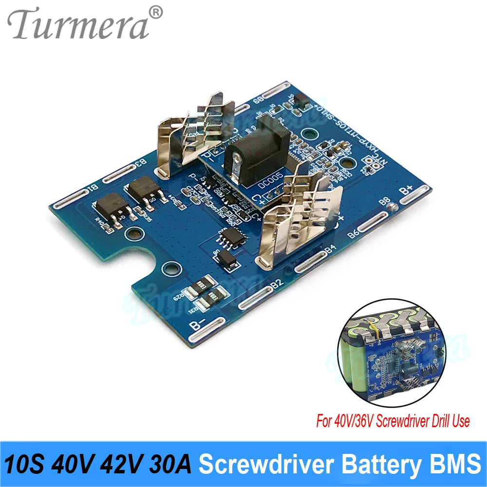 

Шуруповерт Turmera 10S, 40 в, 42 в, 30 А, аккумулятор BMS, подходит для 10 штук, аккумулятор 18650, 36 В, Беспроводная электрическая дрель Shurika, для замены