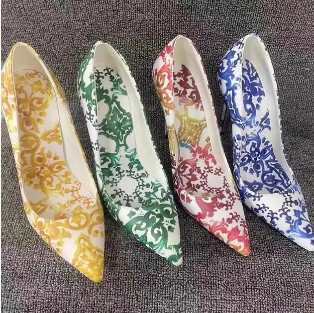 Туфли-лодочки женские на высоком каблуке пикантная кожа заостренный носок с