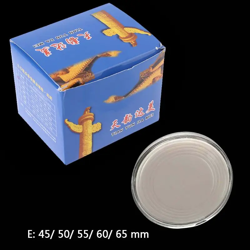 

10Pcs Clear Round 70mm Direct Fit Airtight Coin Capsules Holder Display Storage Case With Adjustable EVA Gasket Pad Ring 41-65mm
