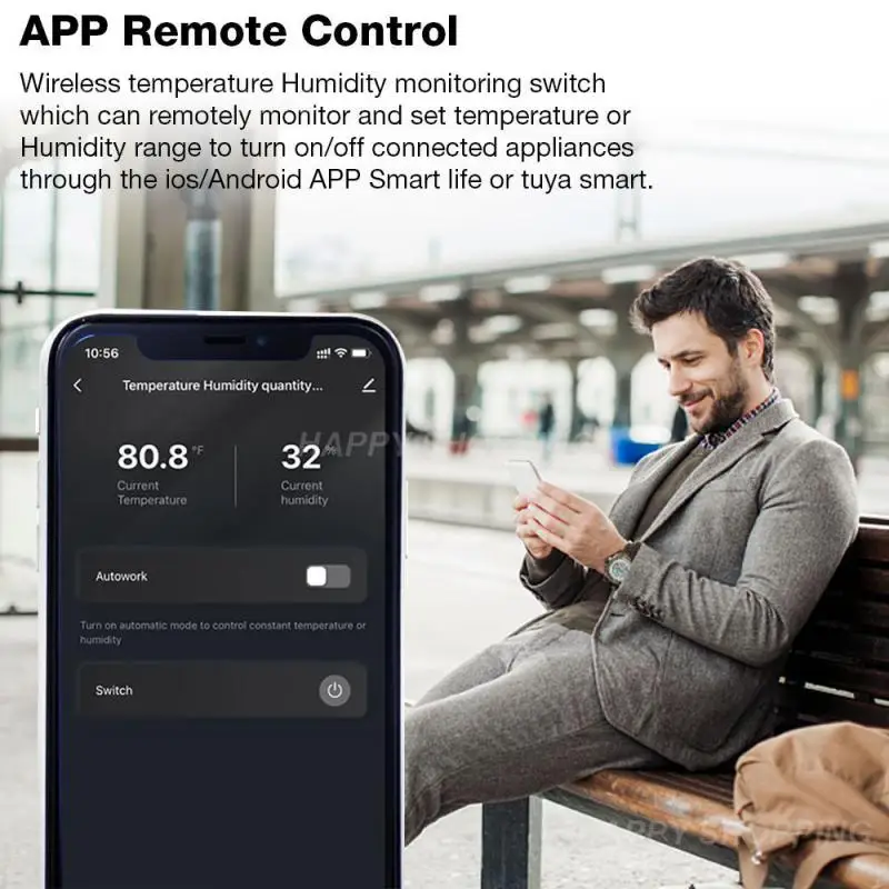 

WiFi -16 Switch Tuya Wireless Control with Power Consumption Monitoring Temperature and Humidity Thermostat Alexa Compatible