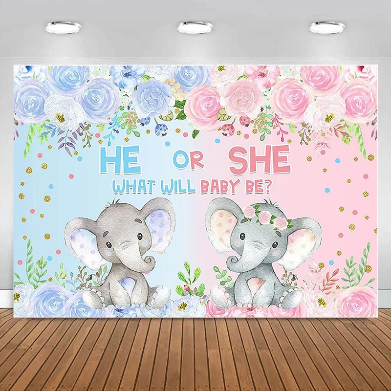 Фон для фотосъемки с изображением слона розовый или синий размер в ассортименте