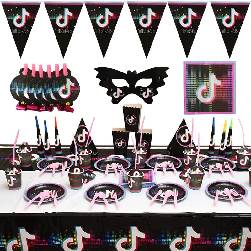 

New Product Music Symbol Disposable Party Tableware Birthday Party Boy Girl Plate Paper Towel