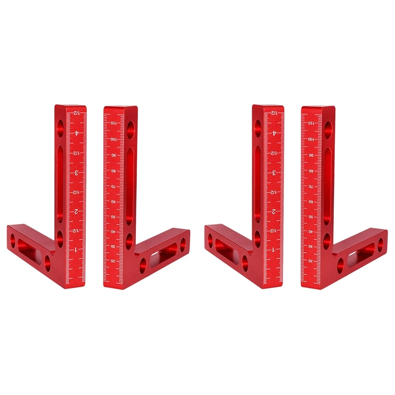 

New 4 Pcs 90 Degree Positioning Squares Right Angle Clamps Woodworking Carpenter Tool Corner Clamping Square