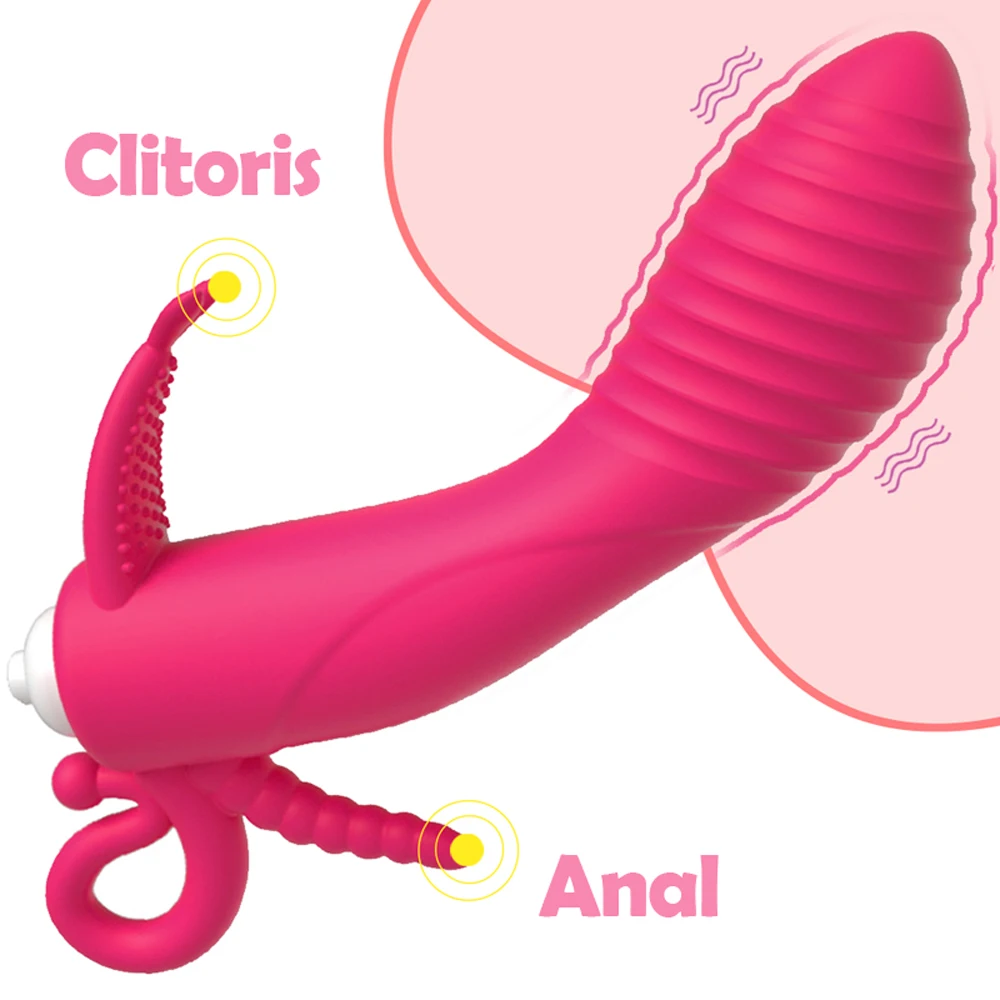 

3 в 1 Вибратор Кролик фаллоимитатор водонепроницаемый вагинальный клиторальный анальный стимулятор Вибрация эротический фаллоимитатор се...