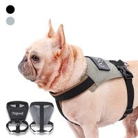 reflective dog harness soft nylon with pockets explosion proof rushing dog outdoor vest no pull breathable for walk dogs small