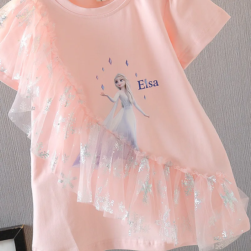 Летние модные детские платья в Корейском стиле для девочек кружевное платье