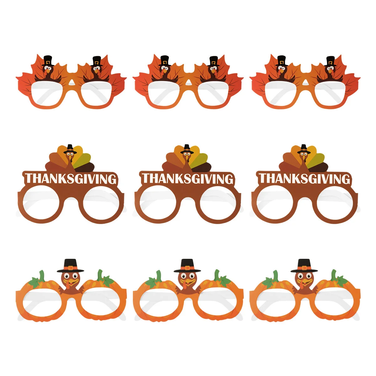 

9pcs Snap Fireworks for Kids Turkey Costume Sunglasses Thanksgiving Party Sunglasses Thanksgiving Party Supplies