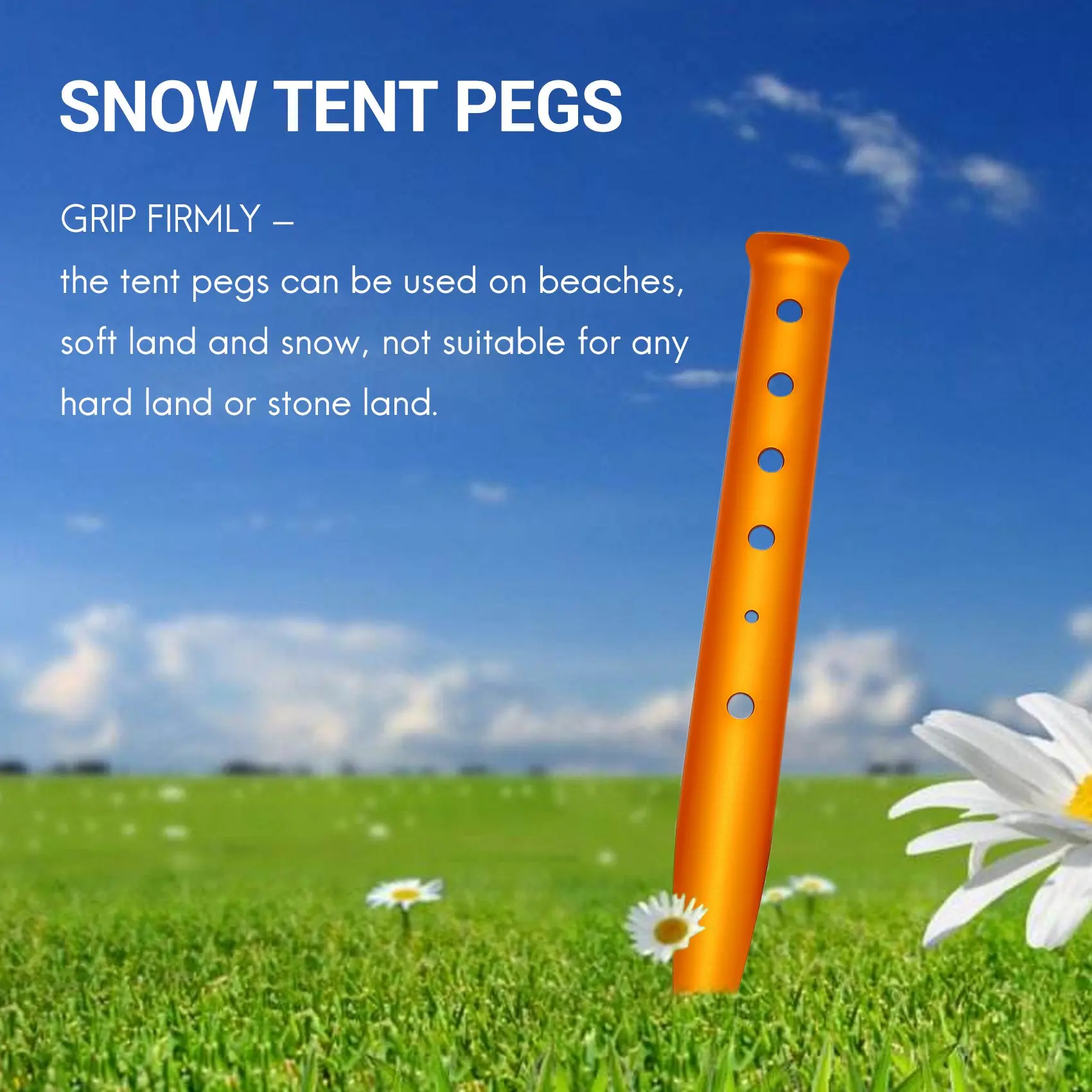 6 шт. U-образные колышки для палатки из алюминиевого сплава