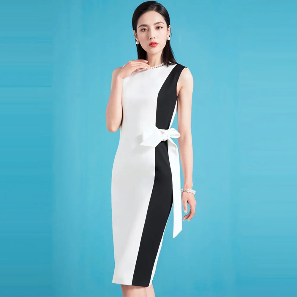 High End Niche Independent Design Dress Summer Workplace Women'S Temperament Celebrity Slim White