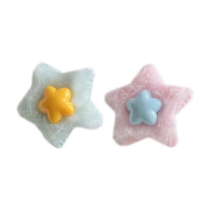 

Пушистая плюшевая звезда, искусственная звезда, милая ручная работа, аксессуары для волос, искусственная звезда, мини звезда, Прямая поставка