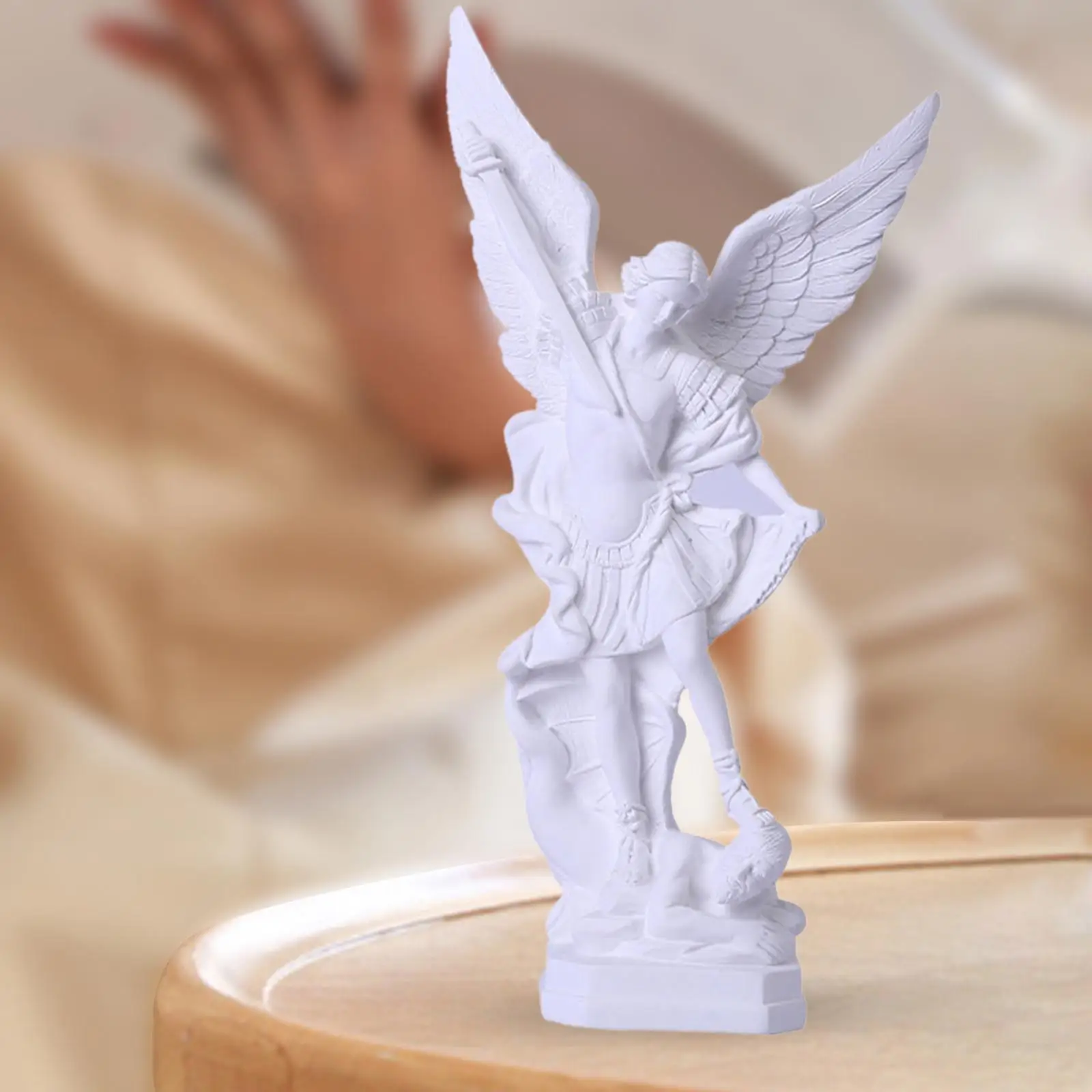 

Resin Angel Figurine Cherub Statue Art Sculpture Ornament Collectible Crafts for Bookcase Table Home Living Room Decoration