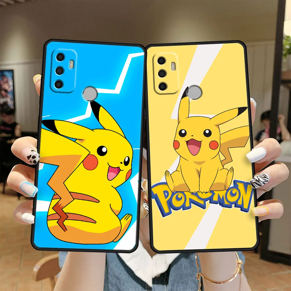 

Case Funda for Oppo A93 A15 A74 A9 A5 A53 A16 A16s A93 A92 A3s A15s A32 A5s Phone Silicone Coque Matte Pokemon Pikachu Anime