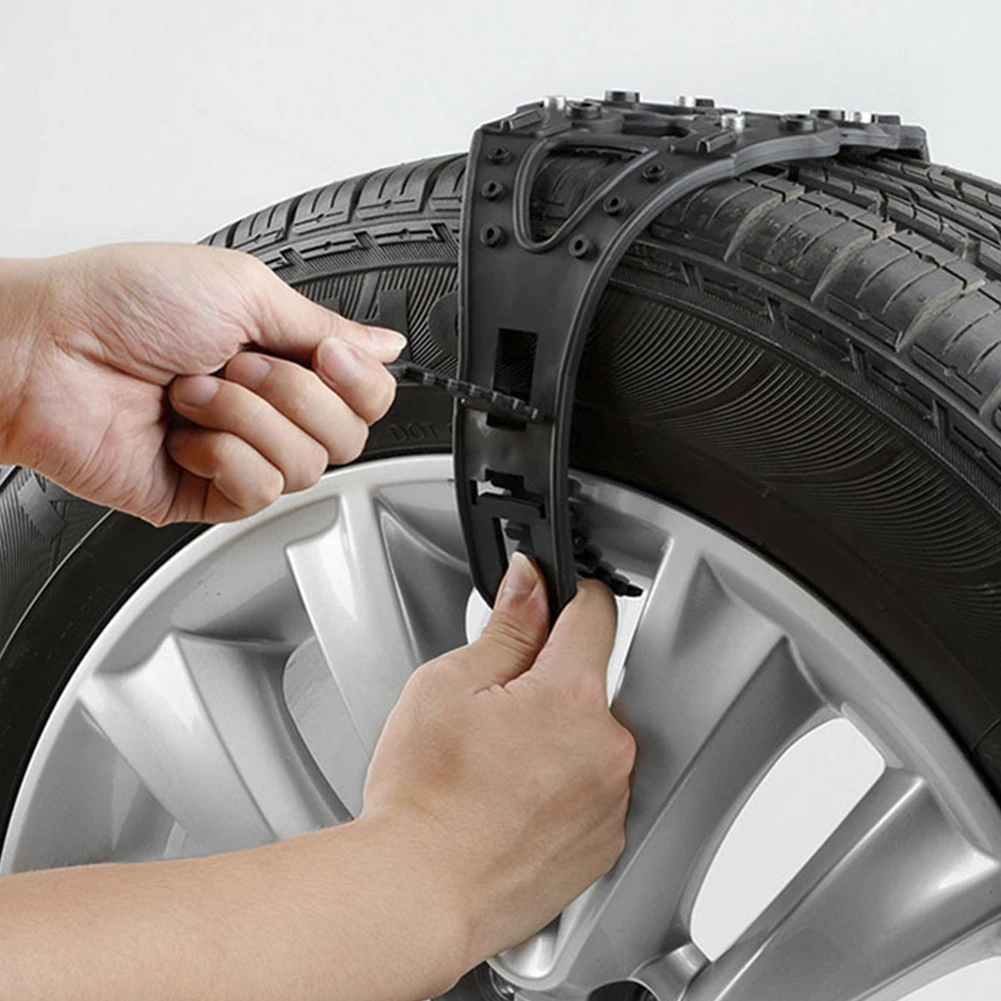 

4*Car Snow Anti Skip Tire Chain Emergency Tire Chain For Snow Mud Sand Excellent Grip For Most Standard Size Tire Car Accessory