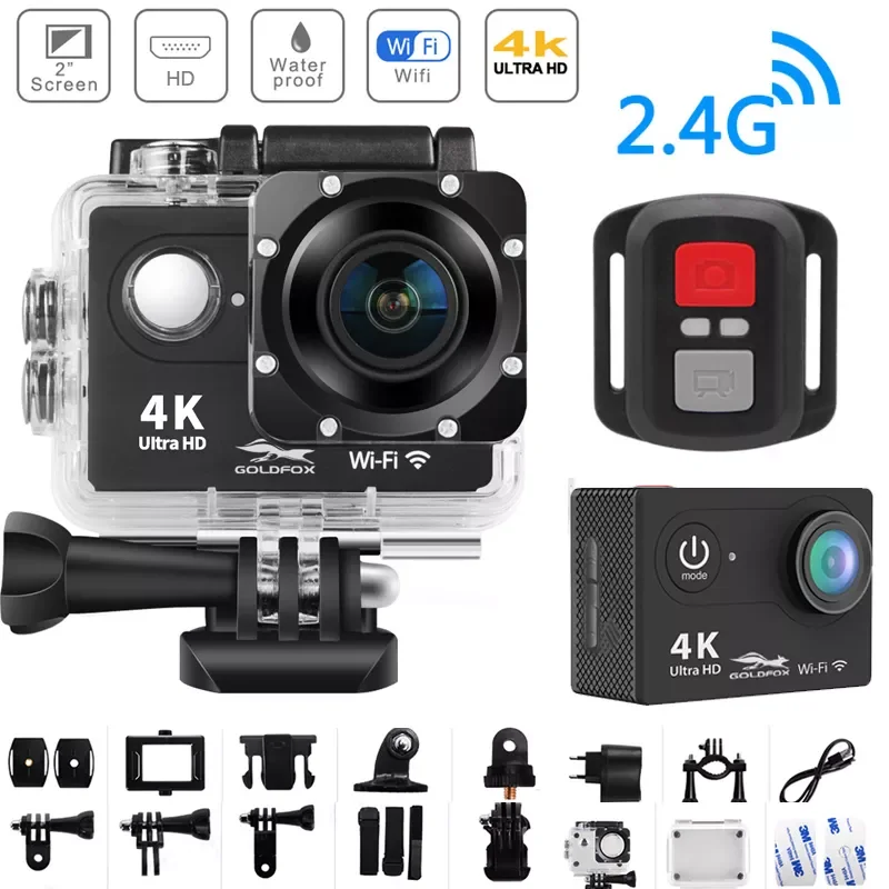 Экшн-камера H9R Ultra HD 4K WiFi с дистанционным управлением Спортивная