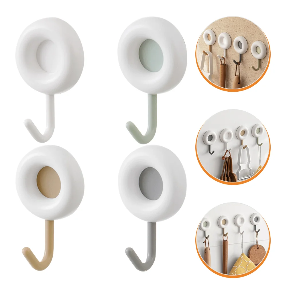 

4pcs Self Adhesive Hook No Punching Home Improvement Utility Hook Hanger