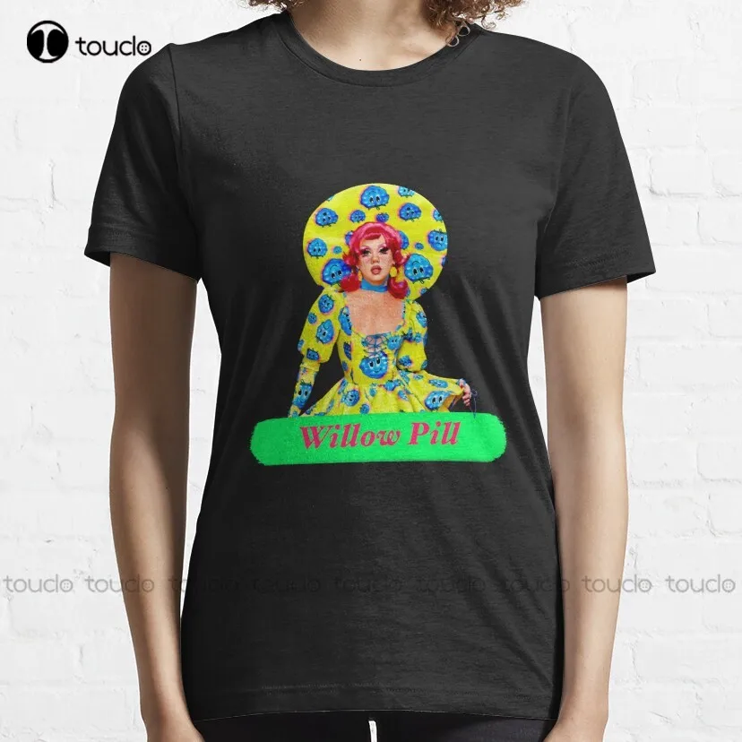 Футболка с рисунком ивовых таблеток и надписей Queen