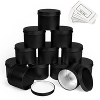 122448pcs empty silver gold black aluminum tins cans with screw lid round candle spice candy containers storage box