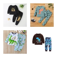 cartoon dinosaur children kids clothing sets spring fall cotton long sleeve tops and pants boys clothing suits kids clothes