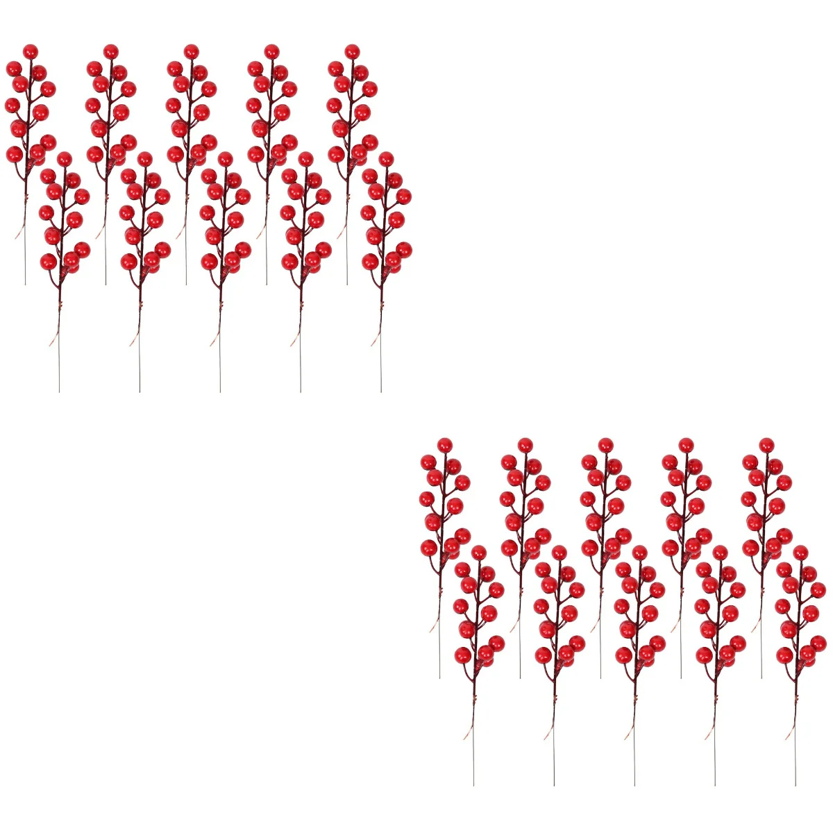 

Berry Christmas Picks Red Stems Artificial Holly Berries Fakepine Faux Tree Branch Party Decoration Supplies Home Wreath