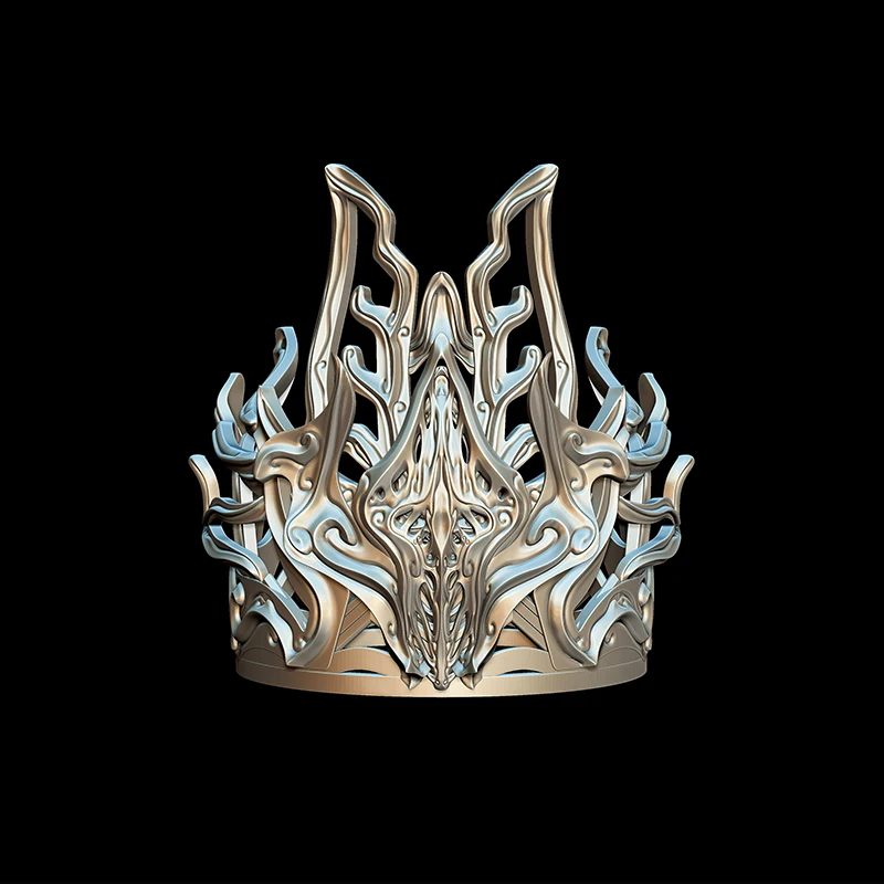 Тиара из смолы и акрила для мужчин Оригинальная китайская ретро-Тиара с 3D принтом