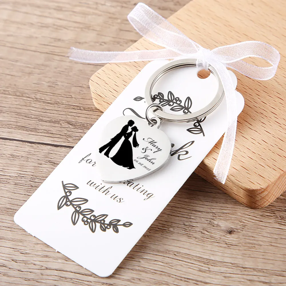 Брелок с гравировкой имени и даты из нержавеющей стали 50 шт.