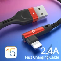 for iphone 13 12 11 pro xr xs max 8 7s 6 plus 6s 5 5s se ipad cable usb cable fast charging 90 degree usb cable for iphone 22