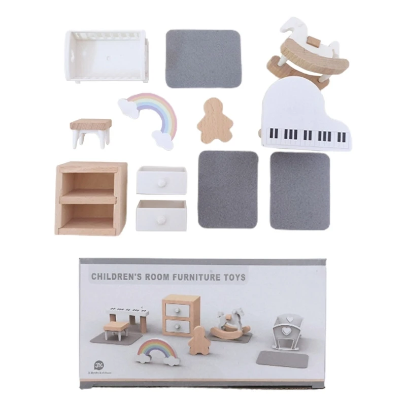 

1:12 House Kitchen Miniature Living Room Furniture Bedroom Mini Kid Room