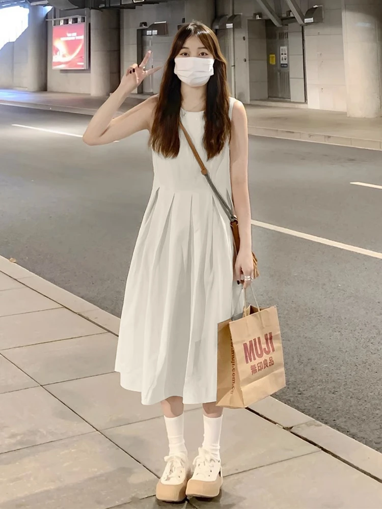 Маленькое белое платье для женщин новинка лета 2024 перерыв на чай французский