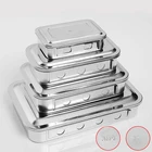 304 Толстая коробка для стерилизации из нержавеющей стали квадратная пластина с отверстием для покрытия оборудования и стоматологических хирургических инструментов