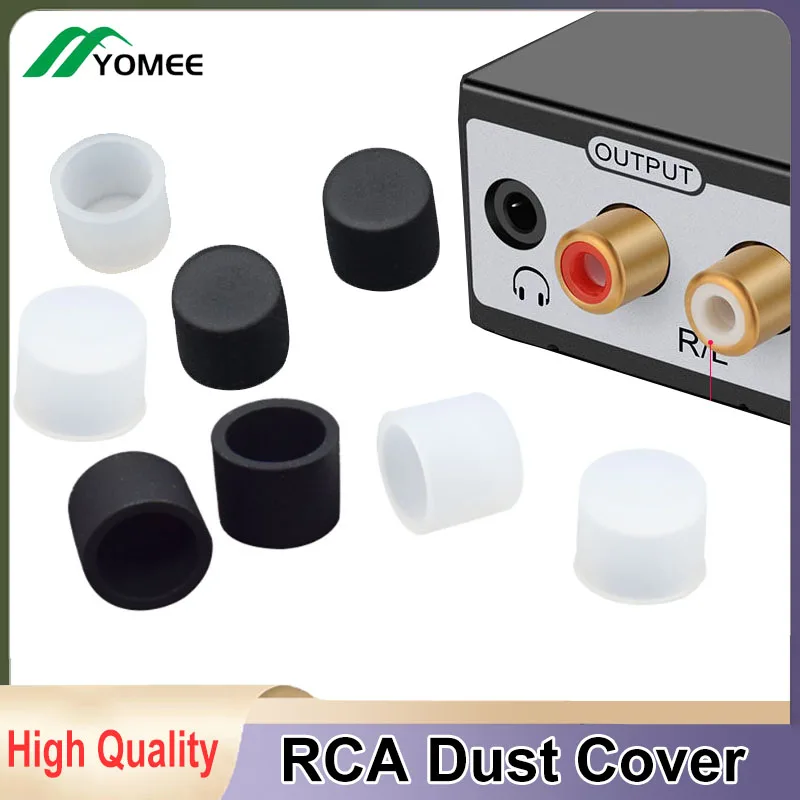 

Silicone TV Audio Video Interface Dust Plug RCA Female Protective Cover AV Signal Socket Cap RCA Plug Dust-proof Cover