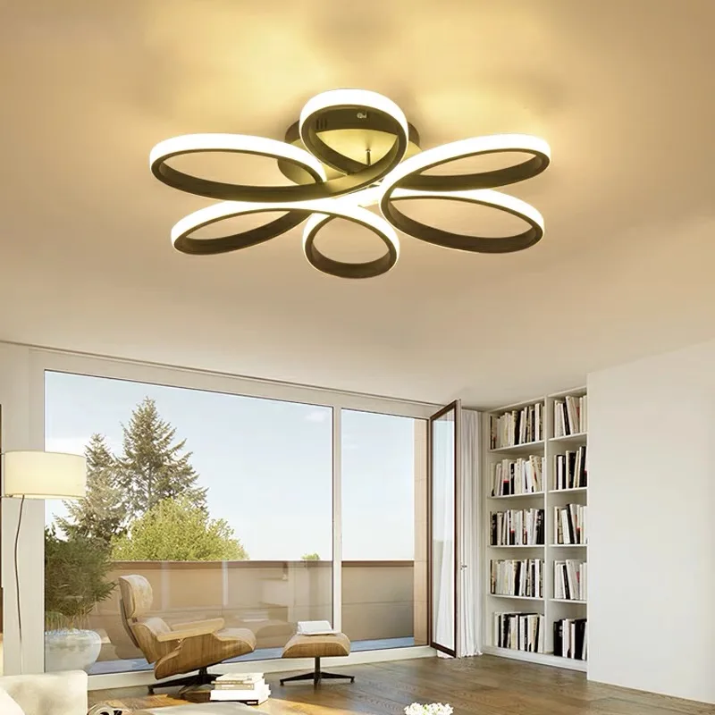 Современная креативная Светодиодная потолочная лампа с пультом дистанционного