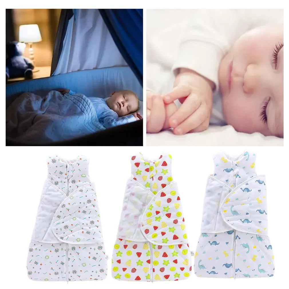

Infant Newborn Anti-kick Quilt Children's Thickened Sleeping Bag Elastic Blanket Thickening Printing Cotton Sleeping Bag