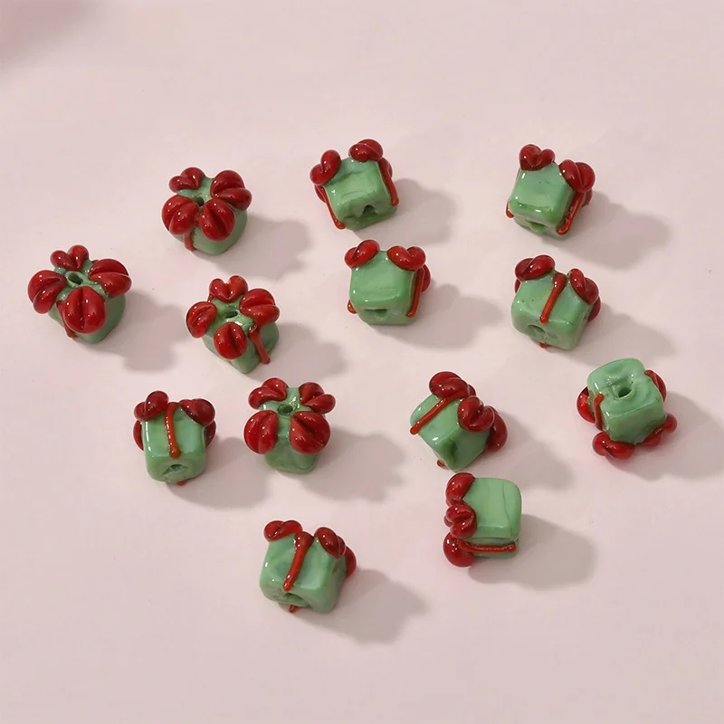 Рождественская серия шляпа Снежинка Бусины Рождественские чулки Подарочная