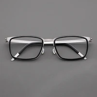 denmark brand ultralight rectangle glasses frame for men titanium optical myopia eyeglasses women korean screwless eyewear 9711
