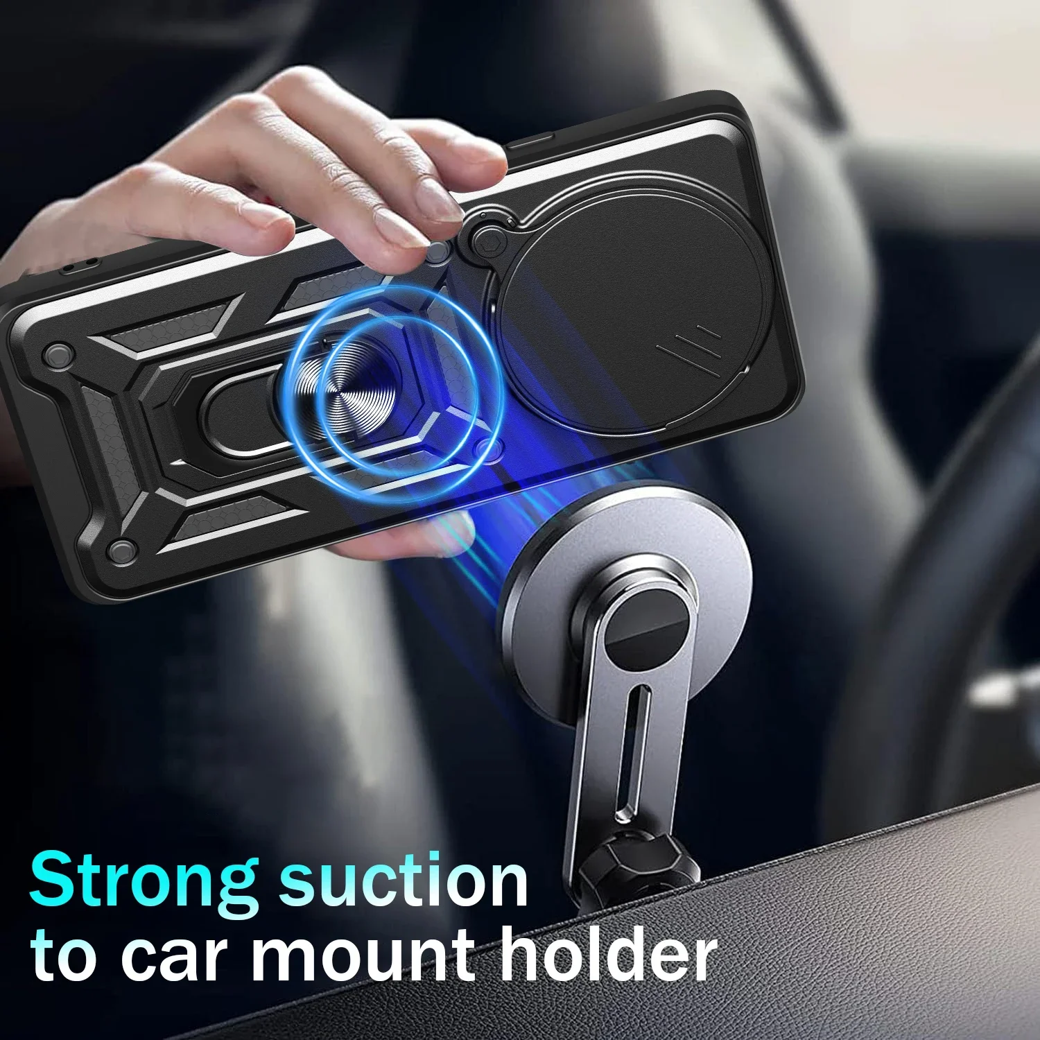 Чехол Funda для Redmi Note 14 Pro Plus 5G / защитный чехол с кольцом-подставкой камеры задняя